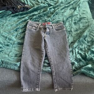 Stylish Gray Women's Cropped Jeans